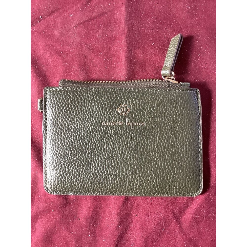 644-Ladies Hunter Green Small Nanette Lenore Coin Purse/Bag New Without Tags